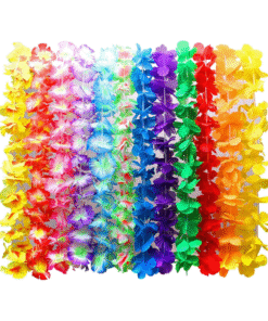 Collar Hawaiano tropical Colores aleatorios Pack 20 unidades