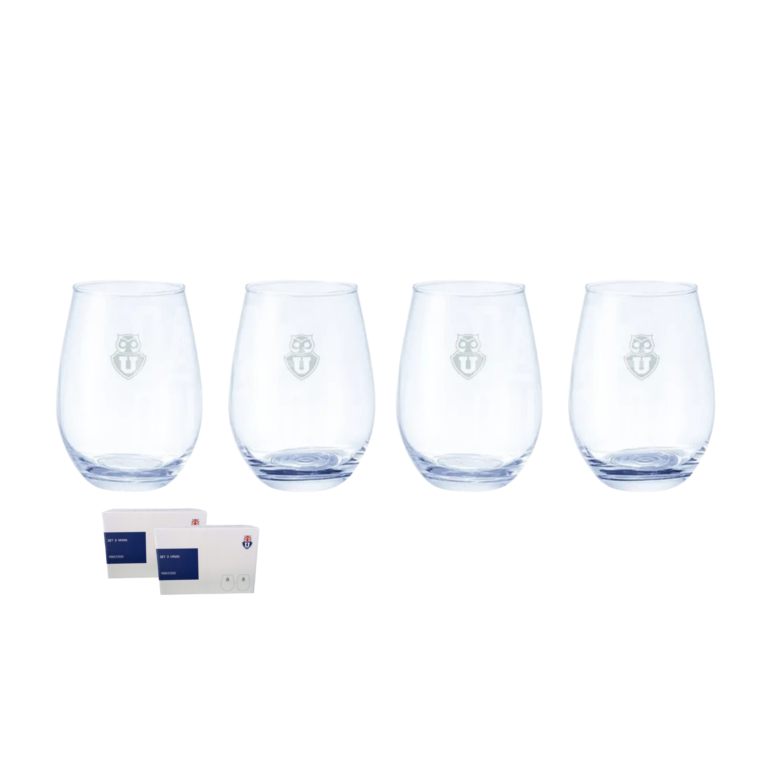 Set de 4 vasos Shopero U Chile-2