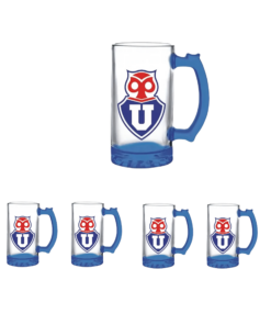 Set de 5 vasos Shopero U Chile