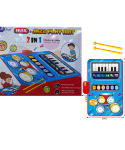 Teclado Musical Interactiva 2 en 1 Music Jazz Play Mat Azul