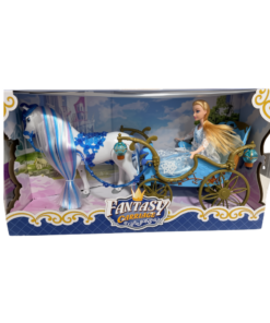 Set de Fantasía con Muñeca de Moda y Caballo Blanco