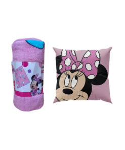 Set Infantil Minnie Mouse con Manta Polar y Cojín