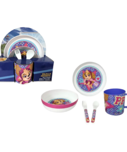 Vajilla Infantil Paw Patrol Skye Morado - Set de 5 Piezas