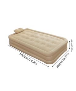 Colchón Inflable 1 Plaza 190 x 100 x 40 cm – Portátil, Cómodo y Resistente